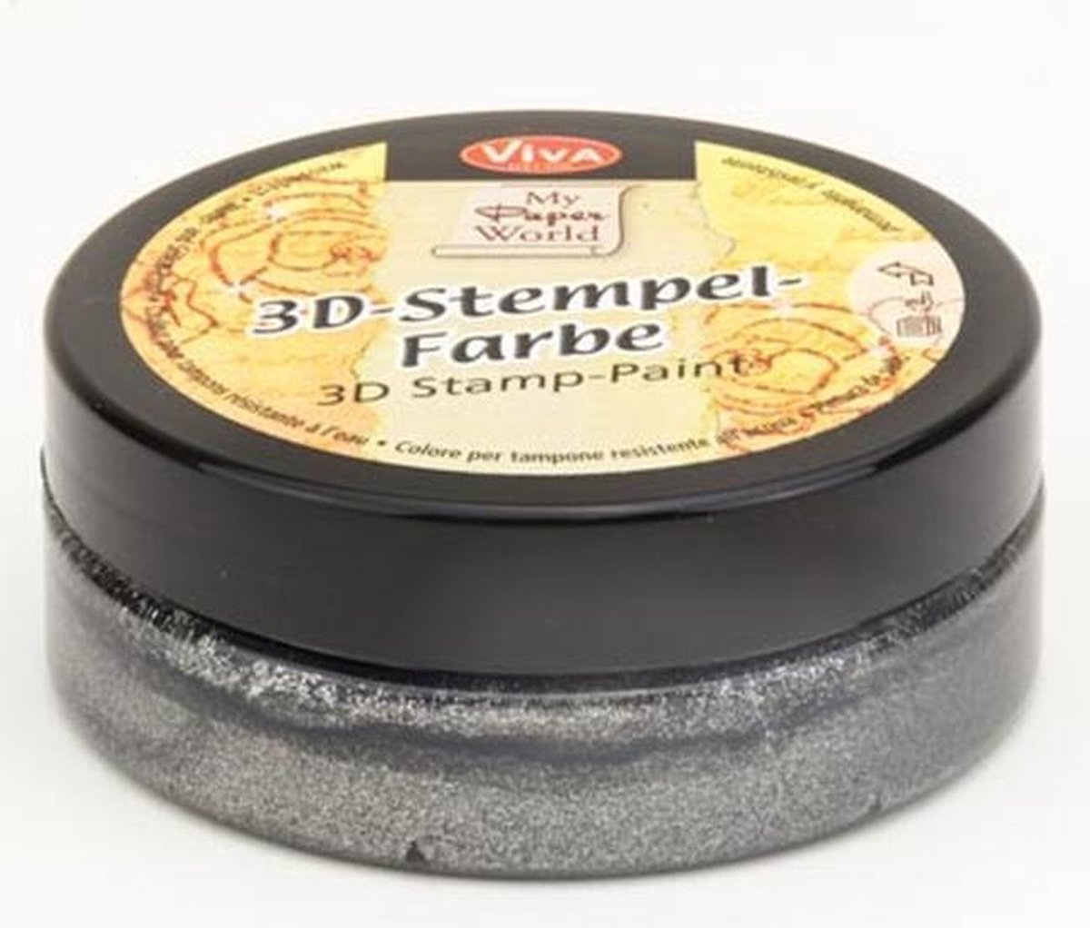 Viva Decor 3D Stempelverf | Staalkleur Met. | 50ml